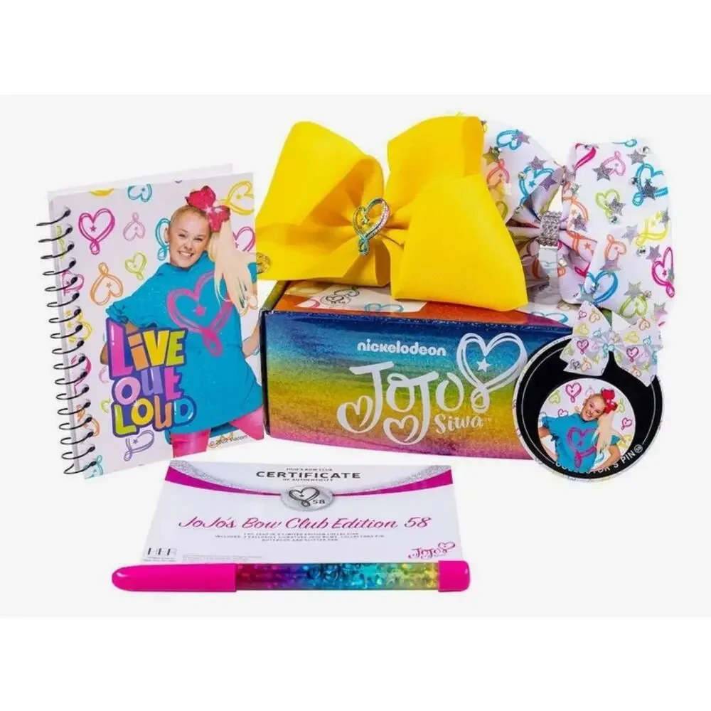 JOJO SIWA Bow Club BFF Collection Hair Bows Gift Set Limited Edition Plus MORE